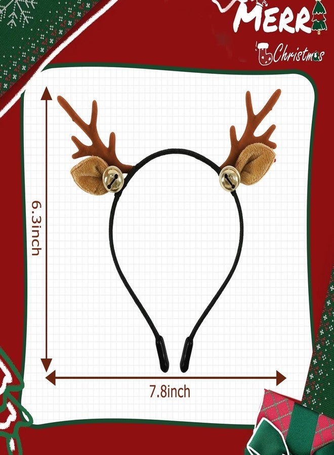 Seqiuay Deer Ears Headband for Women, Reindeer Antlers Headband Costume Accessories for Halloween and Christmas (C, One Size Fits All) - Image 2
